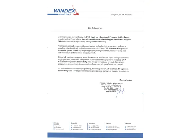 Referencje Windex Andrzej Aszyk