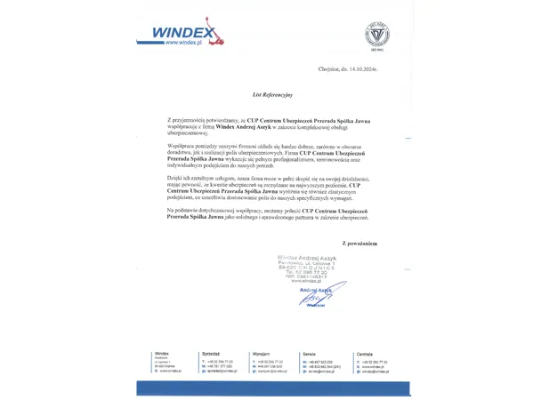 Referencje Windex Mirela Aszyk