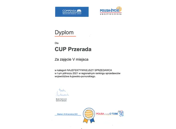 Dyplom Polisa-Życie 2021